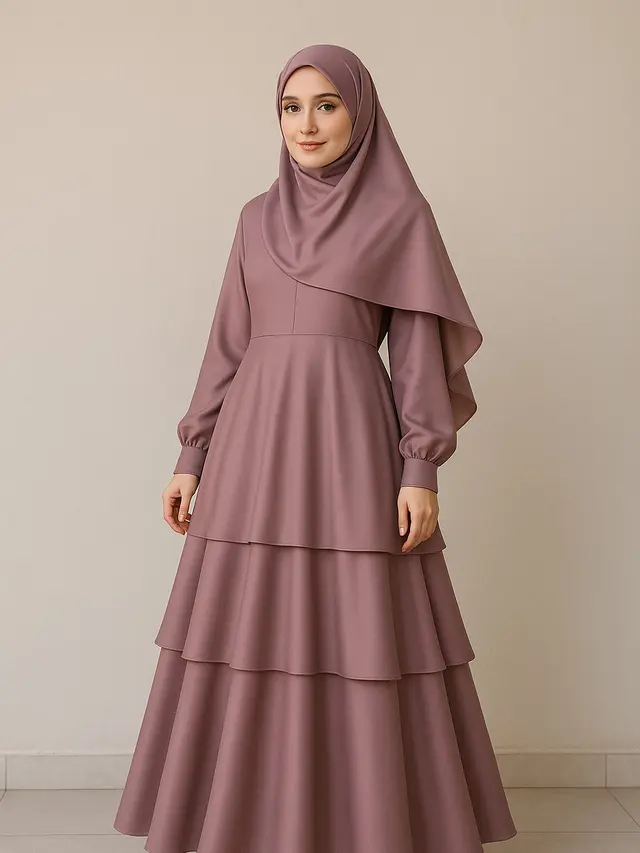 Model Gamis Syar’i A-Line Bahan Premium untuk Berbagai Acara