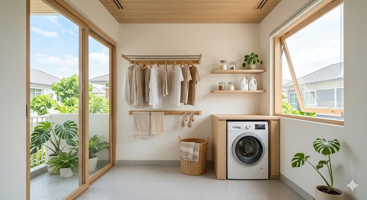 Desain Ruang Jemur dengan Ventilasi Silang