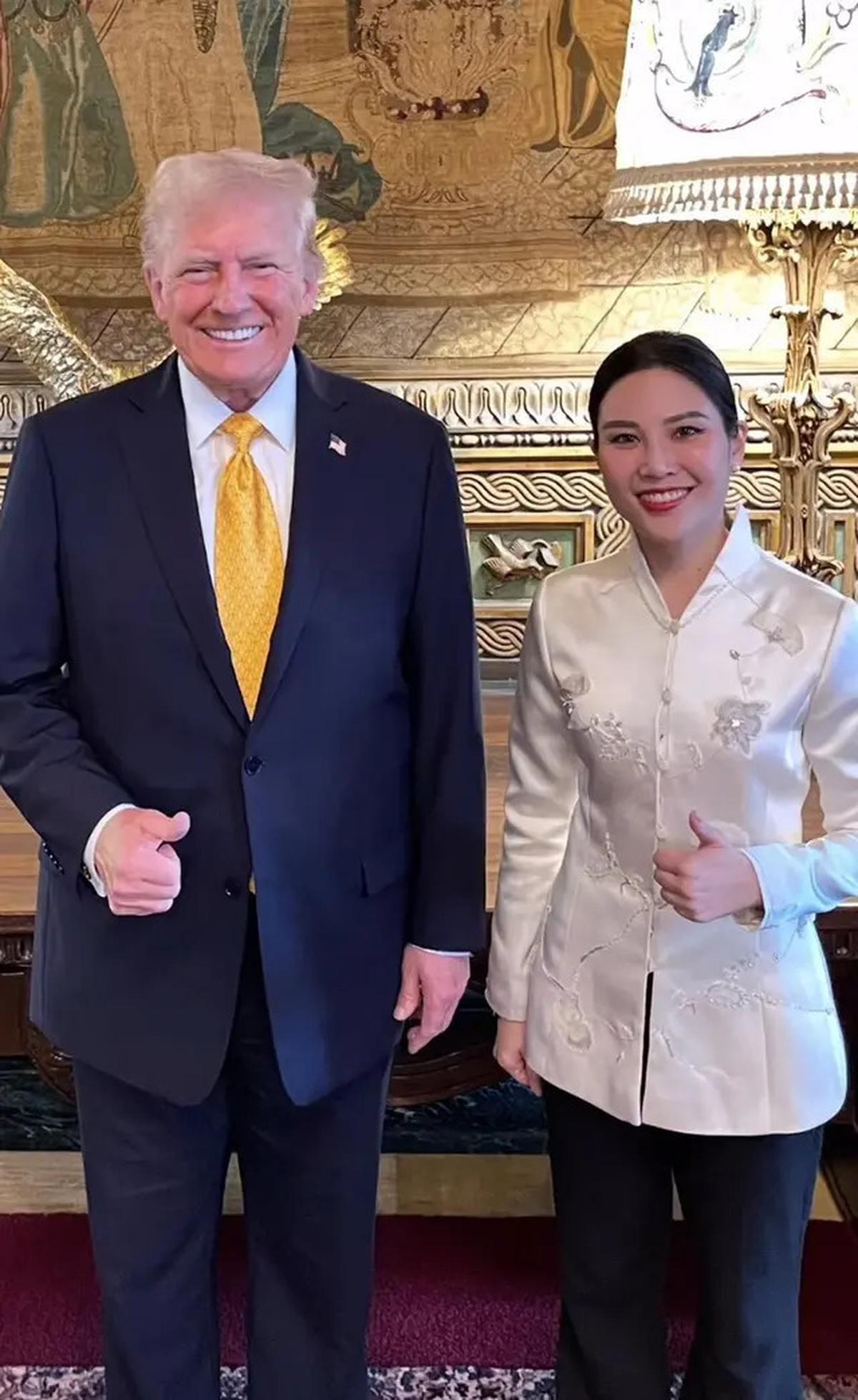 6 Potret Tampilan Angela Tanoesoedibjo Bertemu Donald Trump Sebelum Pelantikan Presiden Amerika, Dibalut Kebaya Modern Putih