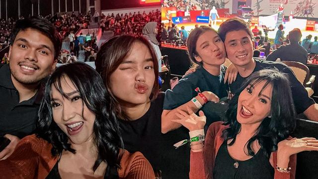 5 Potret Kocak Lucinta Luna Nonton Indonesia Masters 2022, Fans Berat Loh Kean Yew