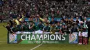 Meksiko menjadi tuan rumah Piala Dunia U-17 edisi ke-14 pada 2011. Meksiko tampil sebagai juara Piala Dunia U-17 2011 setelah mengalahkan Uruguay 2-0 di laga final (10/7/2011) lewat gol-gol dari Antonio Briseno dan Giovani Daniel Casillas. (AFP/Yuri Cortez)