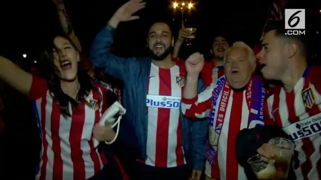 VIDEO: Suporter Atletico Madrid Rayakan Kemenangan Timnya