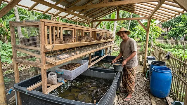 Ide Ternak Air dan Darat yang Bisa Dilakukan Bersamaan di Lahan Terbatas/AI Generated