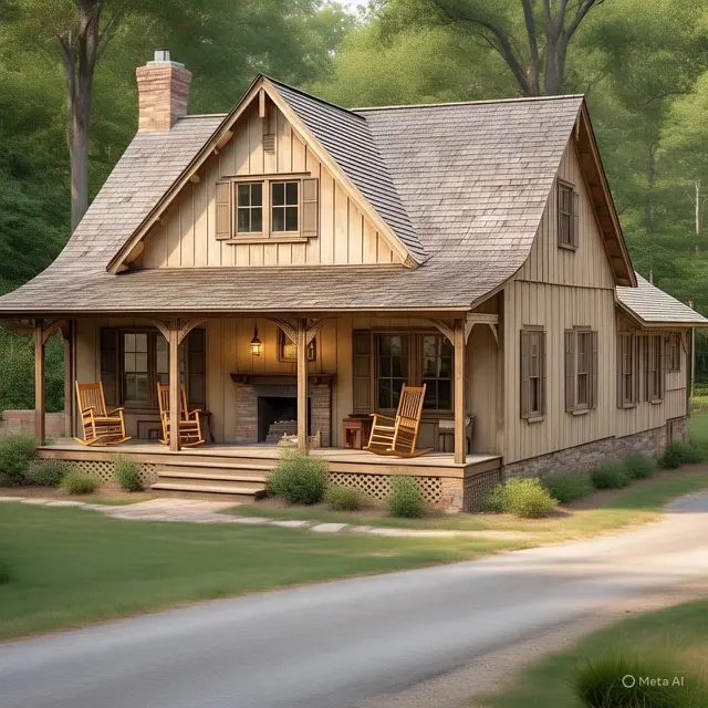 Rumah Kayu Gaya Country Amerika