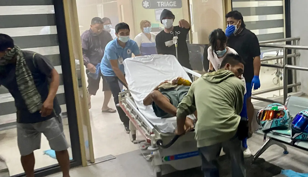 National Disaster Risk Reduction and Management Council atau Dewan Nasional Pengurangan Risiko dan Manajemen Bencana masih mengkaji dampak gempa dan belum mengkonfirmasi adanya korban jiwa atau cedera akibat gempa. (AP Photo/Ivy Marie Mangadlao)