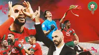 Piala Dunia - Ilustrasi Timnas Maroko di Piala Dunia 2022 (Bola.com/Adreanus Titus)