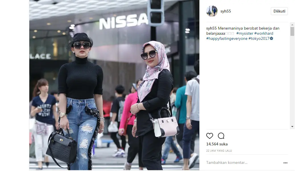 Syahrini ke Jepang bukan hanya untuk belanja dan bekerja (Foto: Instagram)