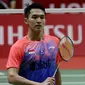 Jonatan Christie menyegel tiket babak kedua Indonesia Masters 2020 di Istora, Jakarta, Rabu (15/1/2020). (Bola.com/Muhammad Iqbal Ichsan)