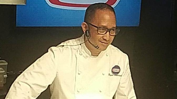 Chef Degan di acara jumpa pers keju Kraft. (Liputan6.com/Henry)
