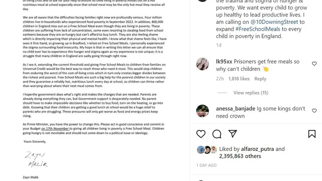 Surat Terbuka Zayn Malik kepada Perdana Menteri Inggris