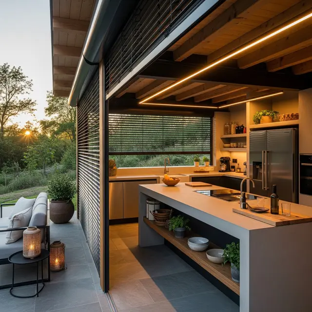 Desain Dapur Semi Outdoor Anti Tempias Hujan untuk Rumah Minimalis
