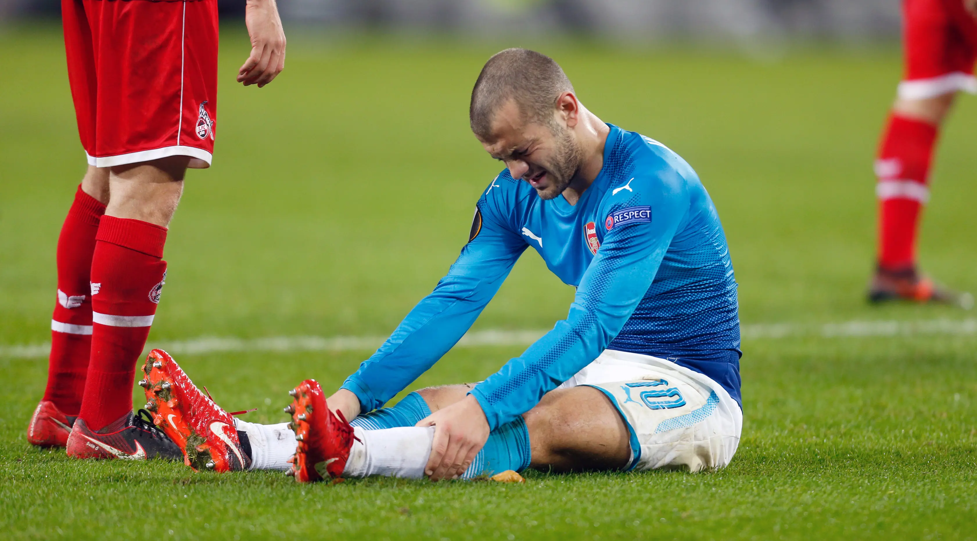 Gelandang Arsenal, Jack Wilshere  (INA FASSBENDER/AFP)