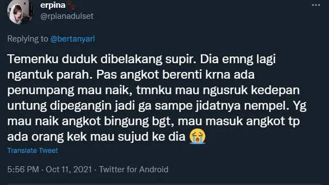 6 Cuitan Netizen Berbagi Kenangan Nyeleneh Saat Naik Angkot Ini Bikin Ketawa