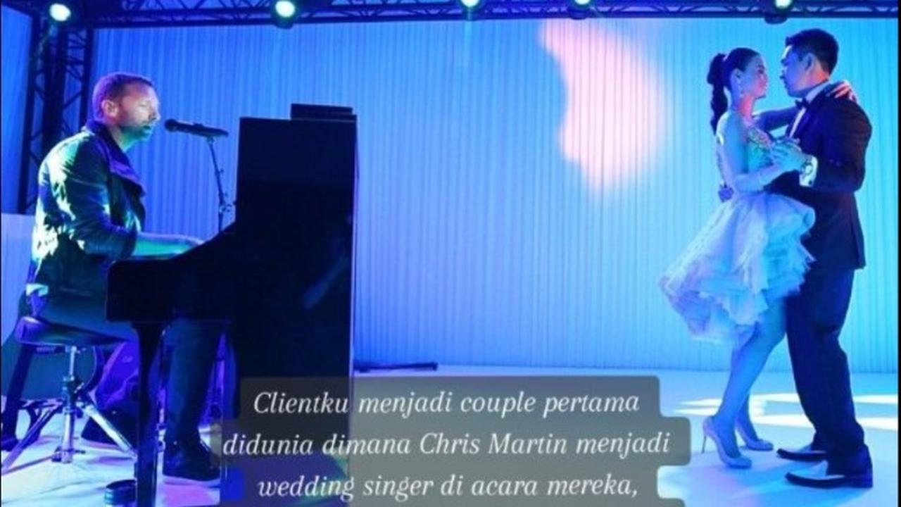Pasangan Pengantin Hong Kong Sukses Undang Coldplay ke Pesta Pernikahan Mereka di Prancis.  foto: TikTok @wentandy
