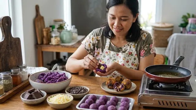 Resep Ubi Ungu Cokelat Keju
