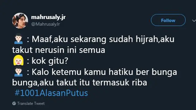 Deretan Alasan Kocak Putus Cinta, Lucu tapi Bikin Kesal