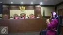 Ahli Psikologi UI, Dewi Taviana memberi kesaksian saat sidang ke-22, kasus kematian Mirna Wayan Salihin di Pengadilan Negeri Jakarta Pusat, Jakarta, Senin (19/9). (Liputan6.com/Helmi Afandi)