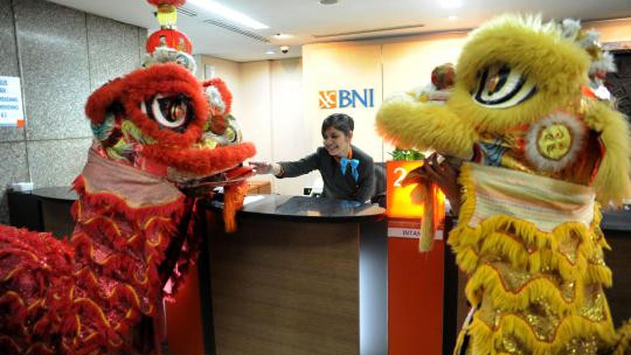 Atraksi barongsai hibur nasabah BNI