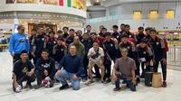 Momen Timnas Indonesia U-17 meninggalkan Kuwait usai memastikan diri lolos ke putaran final Piala Asia U-17 2025. (Garuda Kuwait)