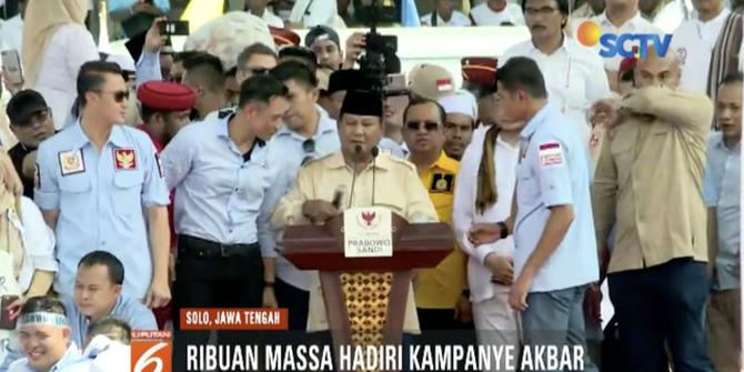 Sempat Ditolak Kampanye di Simpang Lima, Prabowo Pindah ke Solo