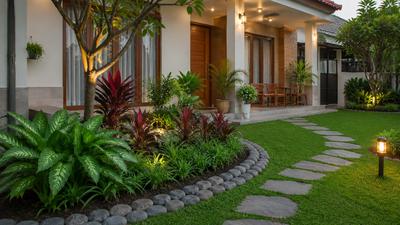 Cara Memanfaatkan Batu Kali untuk Mempercantik Taman, Bikin Halaman Lebih Estetik dan Natural