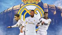 Real Madrid - Raul Gonzalez, Sergio Ramos, Luis Figo (Bola.com/Adreanus Titus)