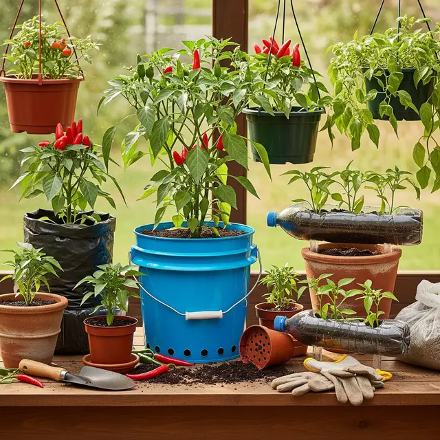Cara Membuat Kebun Cabai Mini di Depan Rumah (Image by Gemini AI)