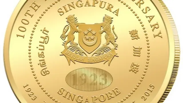 Singapura merilis koin khusus 10 dolar Singapura dalam rangka memperingati 100 tahun kelahiran mantan Perdana Menteri (PM) Lee Kuan Yew. Photo dok. Monetary Authority Singapore (MAS)