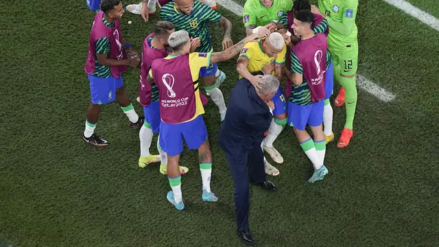 Foto: Momen Adu Joget Neymar Cs Saat Brasil Kandaskan Korea Selatan di Babak 16 Besar Piala Dunia 2022