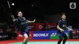 Leo Rolly Carnando/Daniel Marthin melangkah ke perempatfinal Indonesia Open 2023. (Liputan6.com/Helmi Fithriansyah)