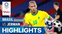 Berita video highlights pertandingan sepak bola putra Olimpiade Tokyo 2020 antara Brasil melawan Jerman di International Stadium Yokohama, Kamis (22/7/2021) malam WIB.