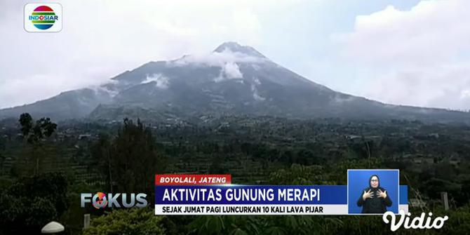 Gunung Merapi Luncurkan Lava Pijar dan Awan Panas, Status Waspada