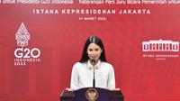 Maudy Ayunda ditunjuk sebagai juru bicara pemerintah untuk Presidensi G20 (Foto: Kemkominfo).