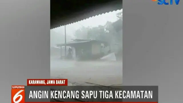 Angin Kencang di Karawang Porak-porandakan 3 Kecamatan