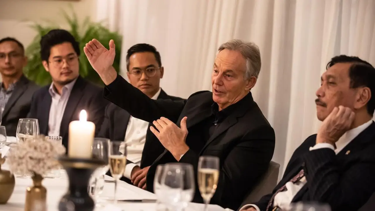 Menko Luhut bertemu dengan Mantan Perdana Menteri Inggris yang juga Executive Chairman of the Tony Blair Institute for Global Change.