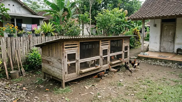 Kandang Ayam Kampung Sederhana