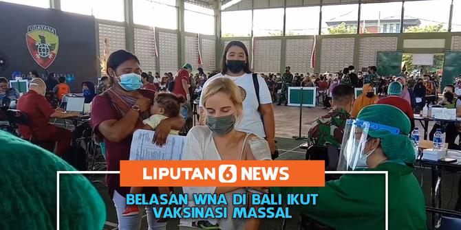 VIDEO: Belasan WNA di Bali Ikut Vaksinasi Massal
