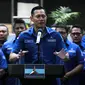 Ketua Umum Partai Demokrat Agus Harimurti Yudhoyono (AHY) menyoroti sejumlah isu politik terbaru dalam jumpa pers awal tahun di DPP Partai Demokrat, Jakarta, Kamis (12/1/2023). AHY berharap tahapan pemilu bisa berjalan dengan lancar hingga 2024. Dia juga meminta agar KPU dan Bawaslu bisa menjalankan amanah sebagai penyelenggara pemilu dengan independen dan netral. (Liputan6.com/Faizal Fanani)