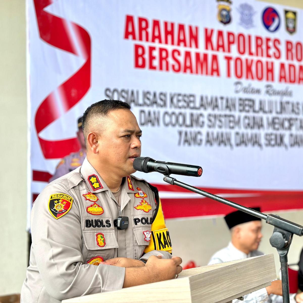 Kapolres Rohul Sosialisasikan Pilkada Damai dan Safety Riding