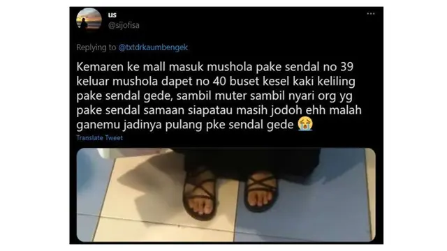 Tak Hanya saat Jumatan, 6 Curhatan Orang Ketika Sandalnya Tertukar Ini Bikin Ketawa