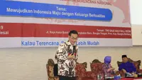 Kepala BKKBN Hasto Wardoyo saat menghadari Sarasehan Nasional di Pangkal Pinang, Kepulauan Bangka Belitung pada Jumat, 13 September 2019 (Aditya Eka Prawira/Liputan6.com)