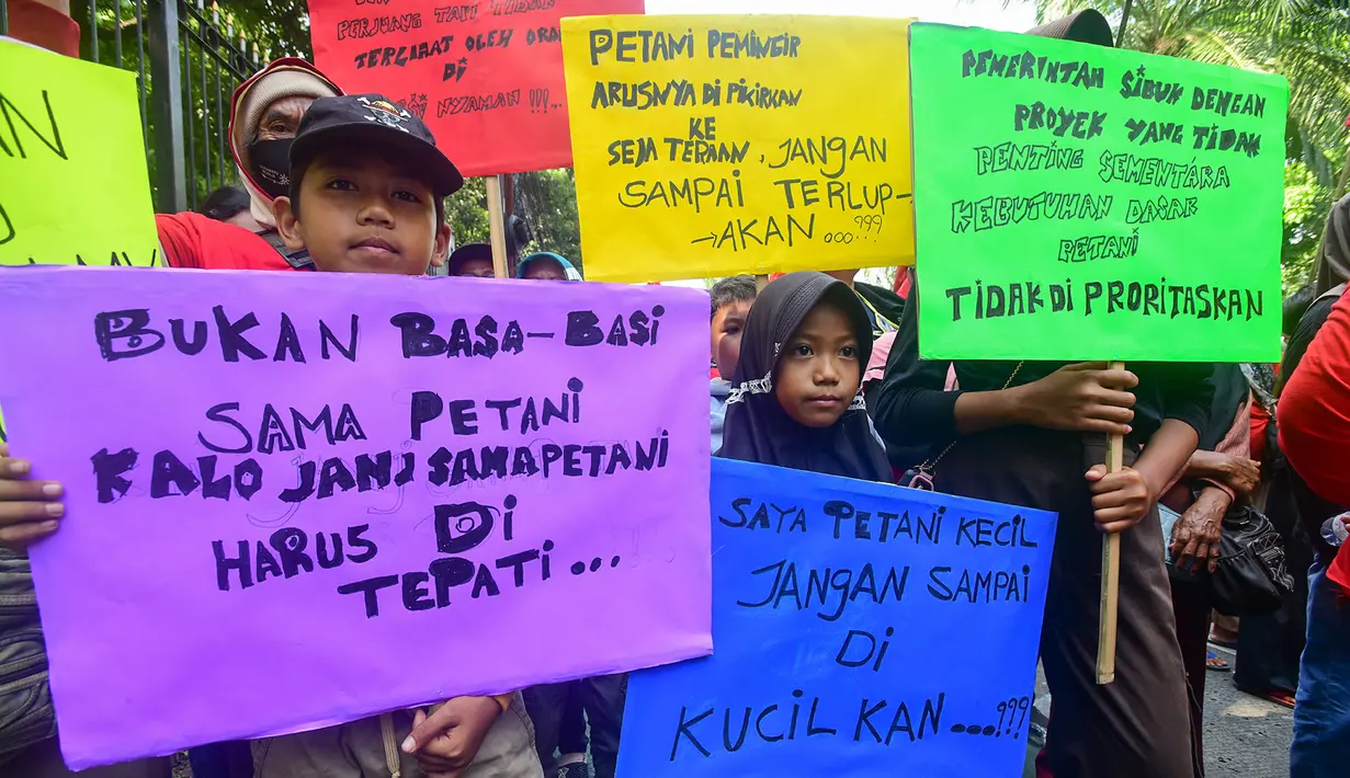 Aksi digelar untuk menyuarakan tuntutan terkait reforma agraria sejati dan kedaulatan pangan. (merdeka.com/Arie Basuki)