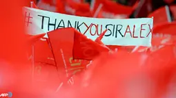 "Thank You Sir Alex" (AFP/Andrew Yaes)