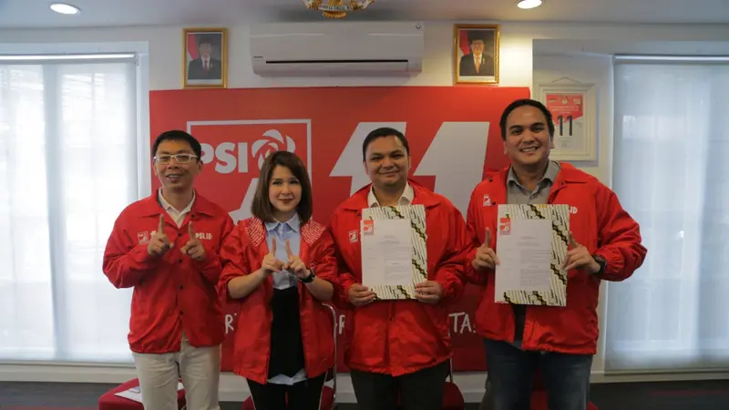 Dua mantan jurnalis Muhammad Rizky dan Yurgen Alifia maju menjadi calon anggota legislatif melalui Partai Solidaritas Indonesia (PSI). (Istimewa)