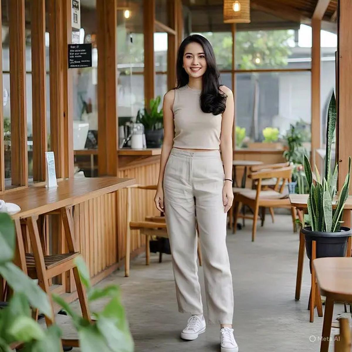 7 Ide Padanan Model Celana Lebar yang Nyaman dan Kelihatan Tetap Stylish, Cocok Buat Nongkrong di Coffeshop
