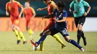 Final sepak bola putri antara Jepang melawan Tiongkok di Stadion Jakabaring (ANTARA FOTO/INASGOC/Zabur Karuru/nz/18)