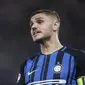 Juventus juga tertarik merekrut penyerang Inter Milan, Mauro Icardi. (Giuseppe Lami/ANSA via AP)