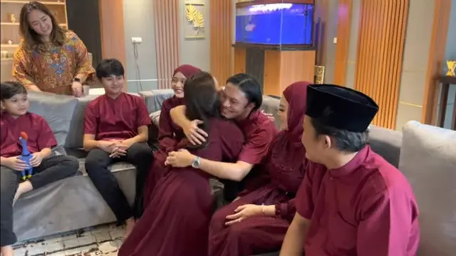 Mahalini Raharja ikut rayakan lebaran bersama Rizky Febian