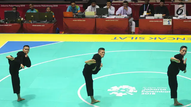 Aksi Memukau Pencak Silat Beregu Putra Sumbang Emas ke-15 untuk Indonesia