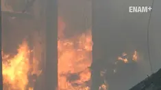 Kebakaraan terjadi di pemukiman padat penduduk Pejagalan Penjaringan Jakarta Utara Rabu (5/4/2017) 